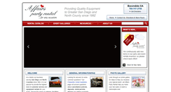 Desktop Screenshot of affairspartyrental.com