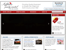 Tablet Screenshot of affairspartyrental.com